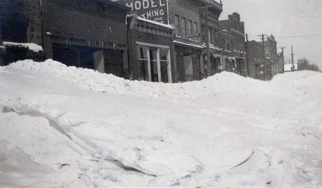 Third Street after blizzard, Tracy Minnesota, 1909
