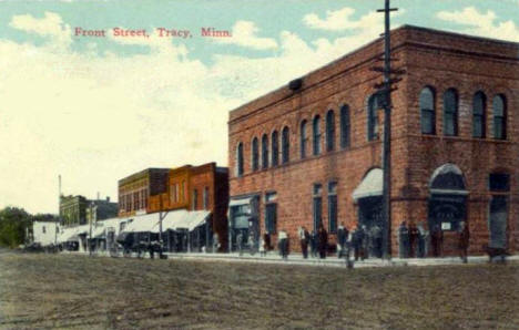 Front Street, Tracy Minnesota, 1921