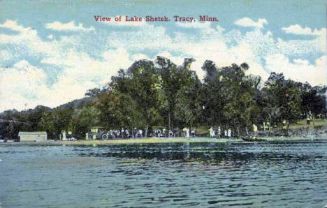 View of Lake Shetek, Tracy Minnesota, 1917