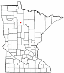Minnesota map showing the location of Turtle River Minnesota