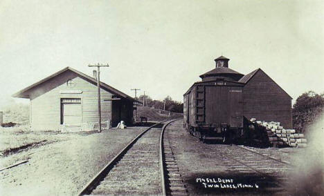 Railroad Depot, Twin Lakes Minnesota, 1910's