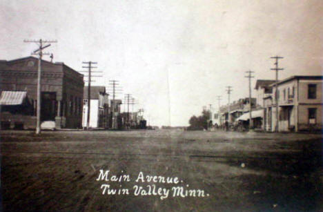 Main Avenue, Twin Valley Minnesota, 1910's?