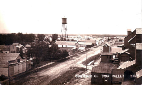 Street scene, Twin Valley Minnesota, 1910's?