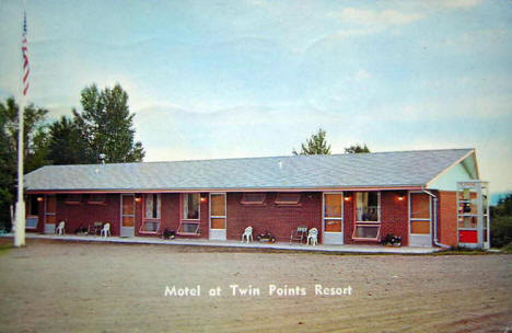 Motel at Twin Points Resort, Two Harbors Minnesota,1961
