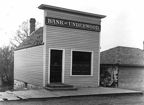 Bank of Underwood, Underwood Minnesota, 1900