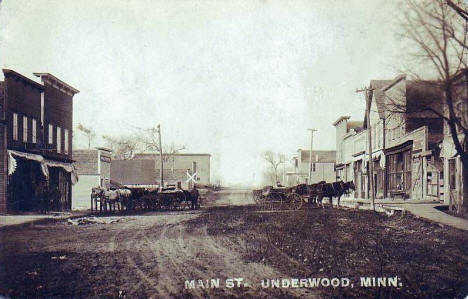 Main Street, Underwood Minnesota, 1912