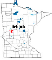 Location of Urbank Minnesota