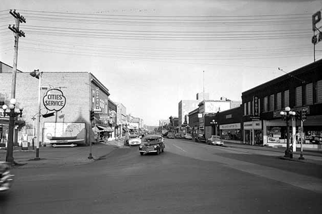 Street scene, Virginia Virginia Minnesota, 1952