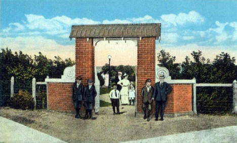 Entrance to Southside Park, Virginia Minnesota, 1920's