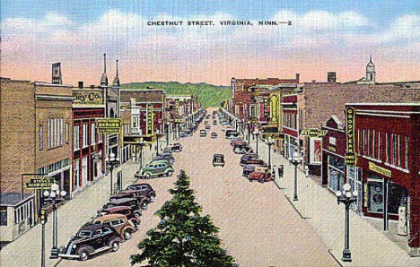 Chestnut Street, Virginia Minnesota, 1942