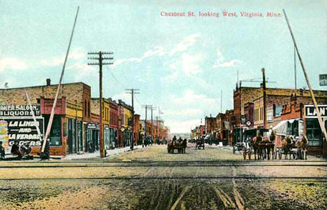 Chestnut Street, Virginia Minnesota, 1908