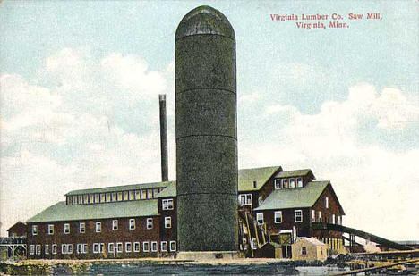 Virginia Lumber Company Sawmill, Virginia Minnesota, 1910