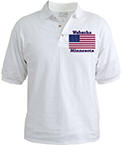 Wabasha Minnesota US Flag Golf Shirt