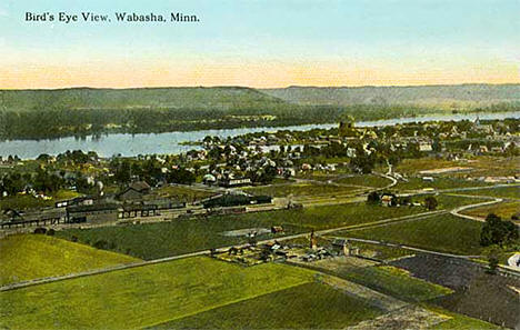 Birds eye view, Wabasha Minnesota, 1910
