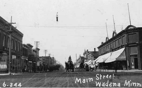 Main Street, Wadena Minnesota, 1909