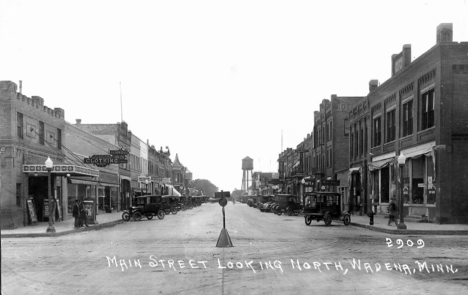 Main Street looking north, Wadena Minnesota, 1920's?