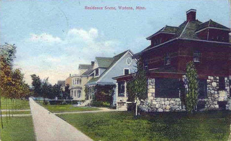 Residence scene, Wadena Minnesota, 1913