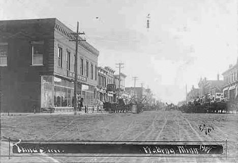 Third Street in Wadena Minnesota, 1907