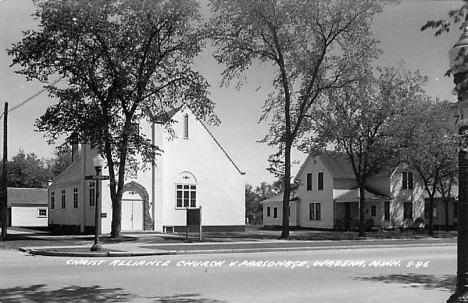 Christ Alliance Church and Parsonage, Wadena Minnesota, 1950's