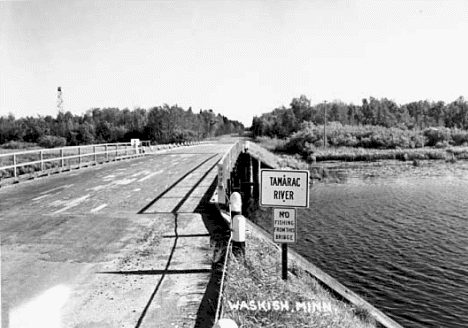 Bridge over Tamarac River near Waskish Minnesota, 1950