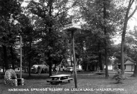 Kabekona Springs Resort on Leech Lake near Walker Minnesota, 1950's