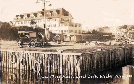 New Chase Hotel, Leech Lake, Walker Minnesota, 1928