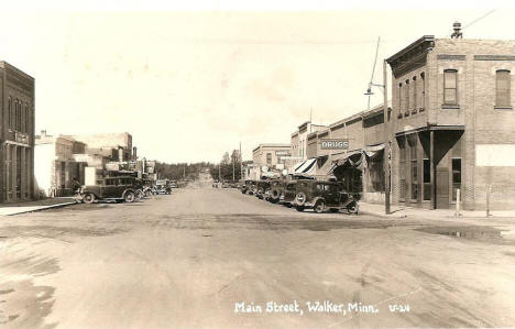 Main Street, Walker Minnesota, 1937