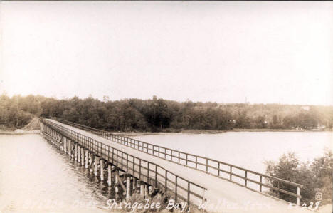 Bridge at Shingobee Bay, Walker Minnesota, 1930's