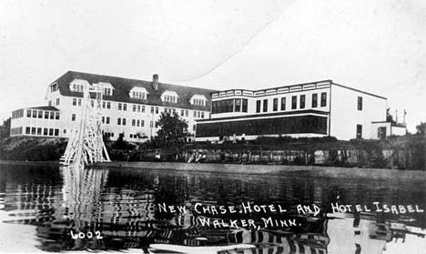 Chase Hotel and Hotel Isabel, Walker Minnesota, 1915