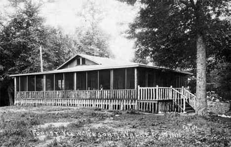 Forest View Resort near Walker Minnesota, 1927
