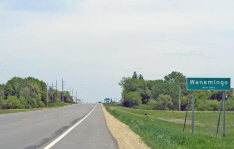 Population sign in State Highway 60, Wanamingo Minnesota, 2010