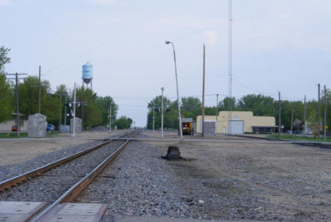 Railroad tracks and water tower, Warren Minnesota, 2008