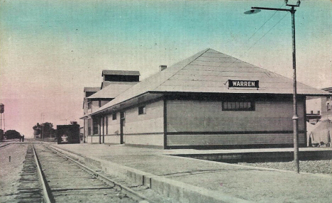 Great Northern Railroad Depot, Warren Minnesota, 1912
