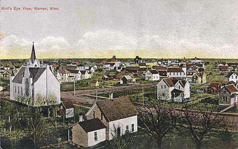Birds Eye View, Warren Minnesota, 1911