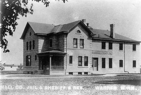 Marshall County Jail and Sheriff's Residence, Warren Minnesota, 1915