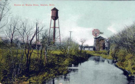 Scene on the Snake River, Warren Minnesota, 1909