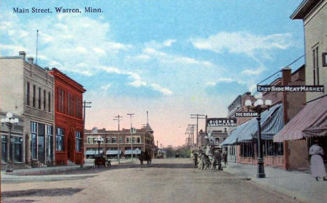 Main Street, Warren Minnesota, 1900's