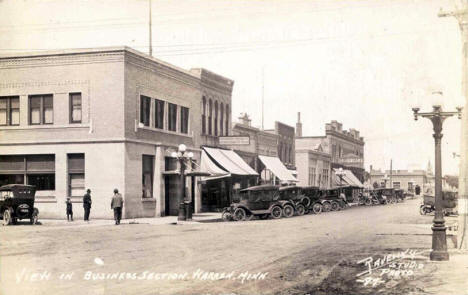 Business Section, Warren Minnesota, 1920's
