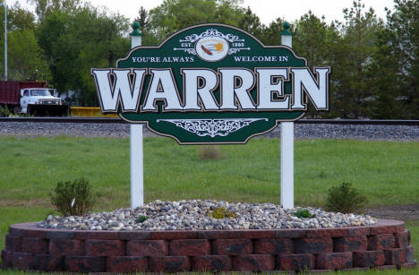 Welcome Sign, Warren Minnesota, 2008