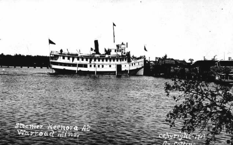 Steamer Keenora at Warroad Minnesota, 1913