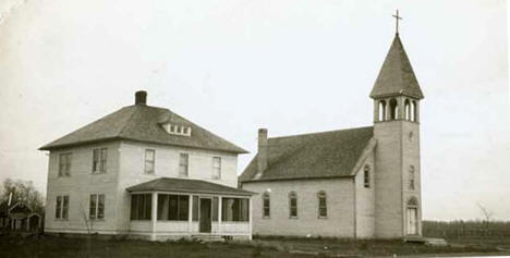 St. Mary's Church and parsonage, Warroad Minnesota, 1936