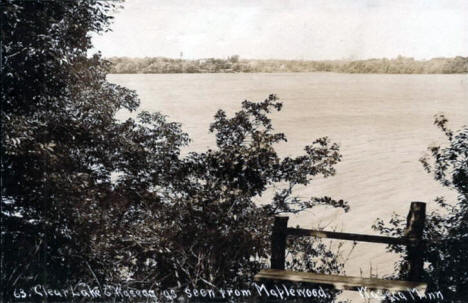 Clear Lake and Waseca as seen from the Maplewood Resort, Waseca Minnesota, 1913