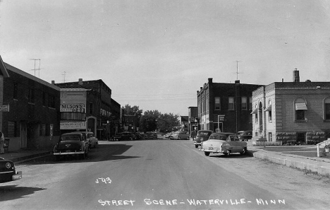 Street Scene, Waterville Minnesota, 1950's