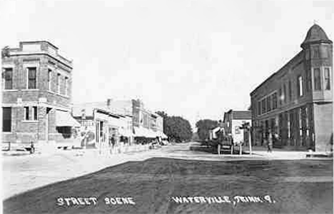 Street scene, Waterville Minnesota, 1909