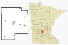 Location of Watkins, Minnesota