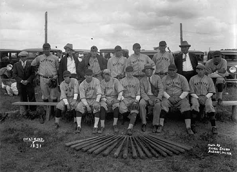 Watkins baseball team, Watkins Minnesota, 1931