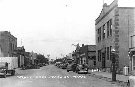 Street scene, Watkins Minnesota, 1945