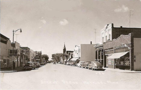 Street Scene, Watkins Minnesota, 1950's