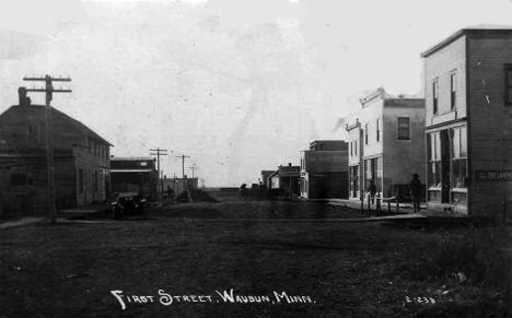 First Street, Waubun Minnesota, 1913