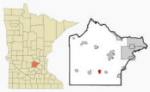 Location of Waverly, Minnesota
